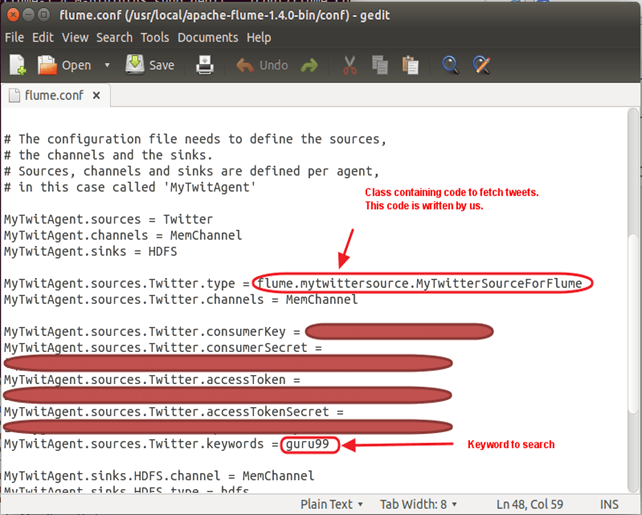 Ändra 'Flume.conf'-fil