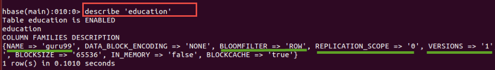 Comenzi de gestionare a tabelelor : Descrieți