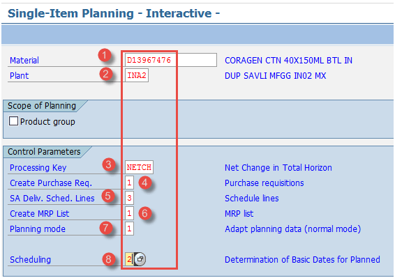 Master Production schedule (MPS) Run in SAP
