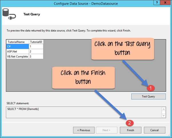 Connexion des contrôles Asp.net aux données