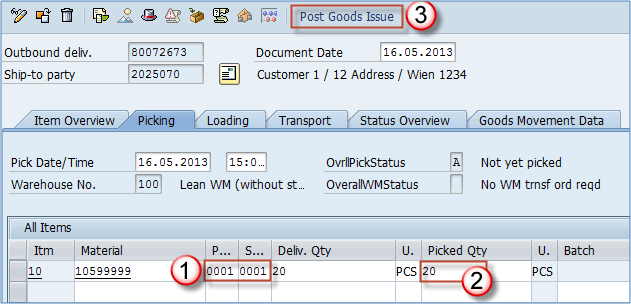 Δημοσίευση θέματος αγαθών σε SAP