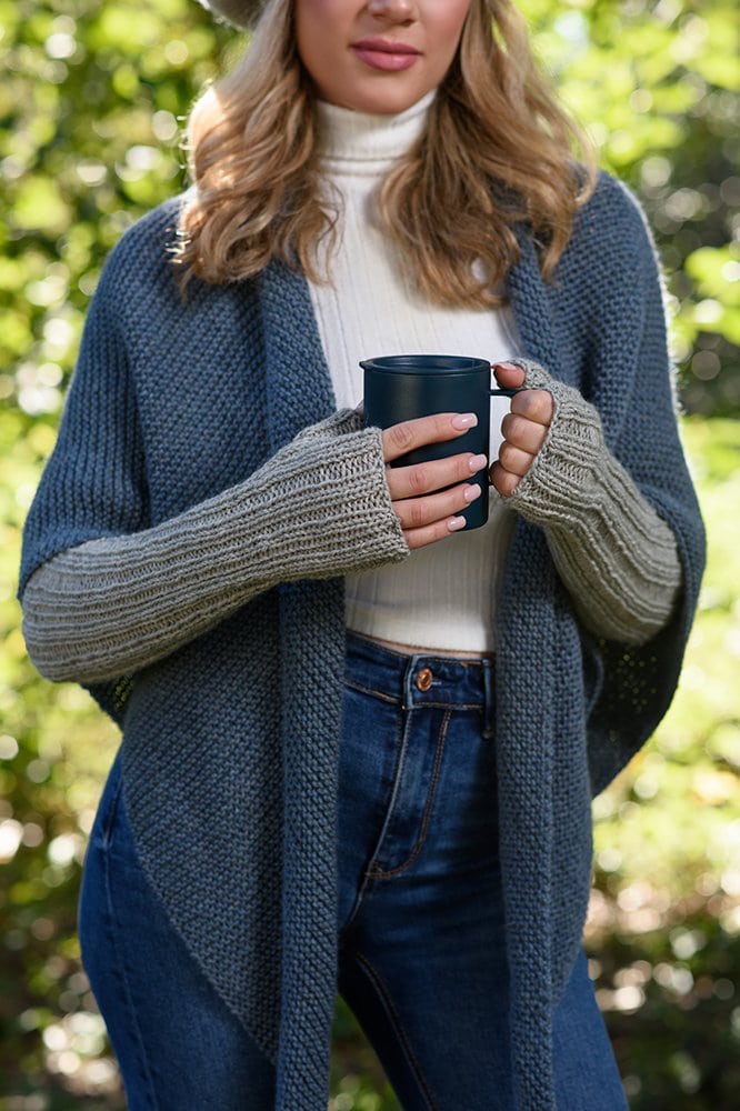ribbed long fingerless gloves knitted