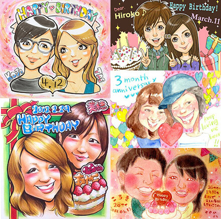 似顔絵のプレゼント 彼氏の誕生日プレゼント