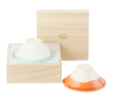 富士山 カップル茶碗 Fuji Wan Couple BL&RD