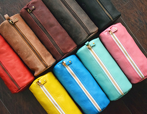 いろんな道具がいっぱい入る!「本革レザー大容量ペンケース(名入れ可)」