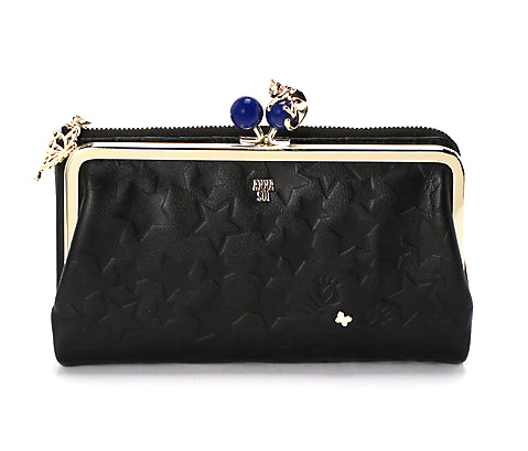 アナスイ 「プレイングキャット」外口金&ファスナー財布