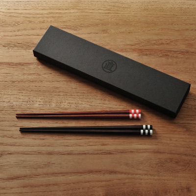 MARUNAO(マルナオ)森の調べ 夫婦箸縞セット (黒檀・ 紫檀)