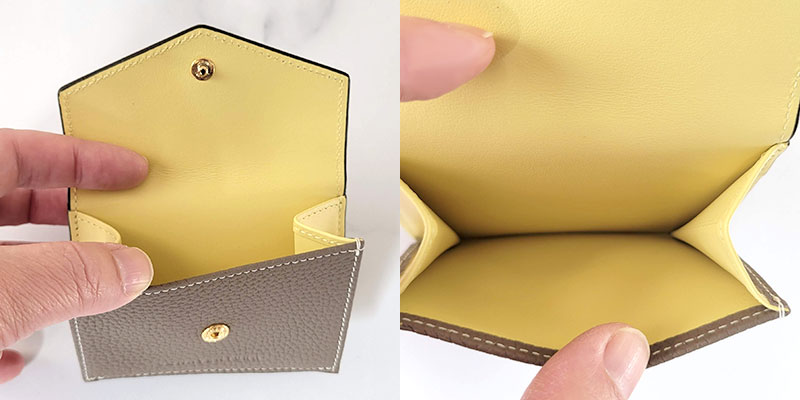 ボナベンチュラ スモール ウォレット シュリンクレザー レビュー フロント小銭入れ