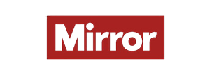 dark red logo on a transparent background