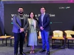 Leverage Edu team at the launch of LE AI during the India AI Impact Summit 2026 in New Delhi.