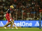 Virat Kohli limps while taking a single. Virat Kohli limps while taking a single.