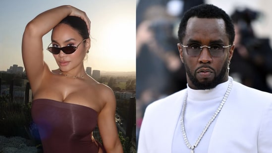 Daphne Joy (L) and rapper and producer P Diddy.