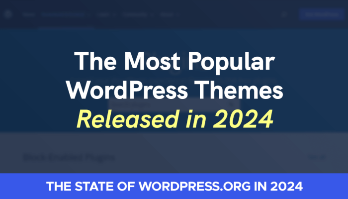 The Most Popular WordPress Themes Released in 2024 on WordPress.org