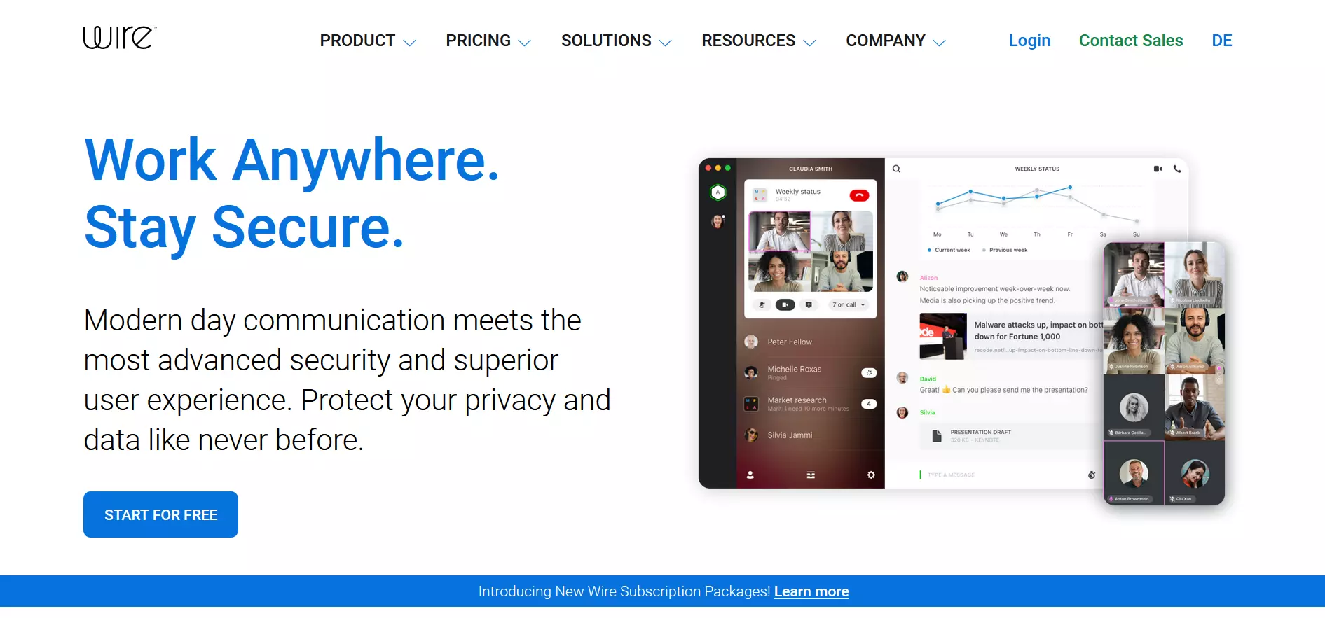 Capture d’écran de l’interface utilisateur Wire Image: Capture d’écran de l’interface utilisateur Wire