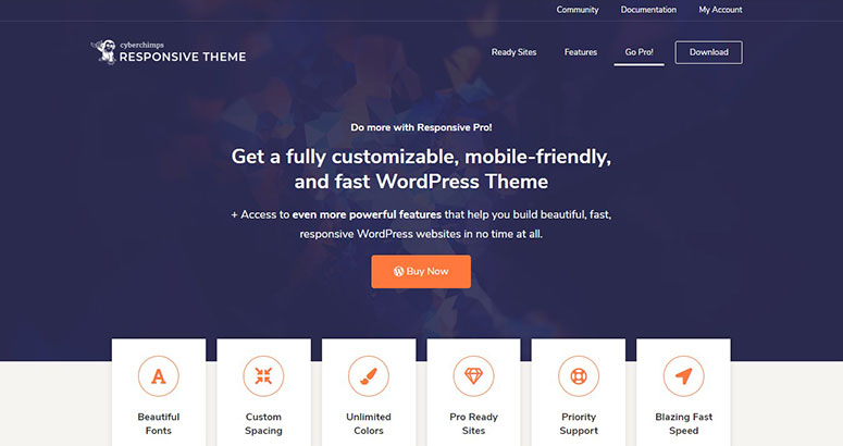 Responsive Pro - IsItWP - Free WordPress Theme Detector responsive pro