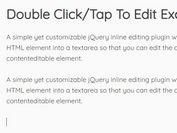 Double Click/Tap To Edit Plugin With jQuery - Editable