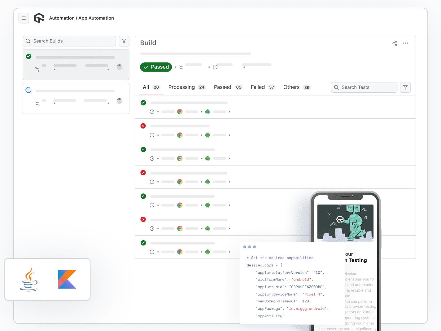 Fully Supports Kotlin and Java Fully Supports Kotlin and Java