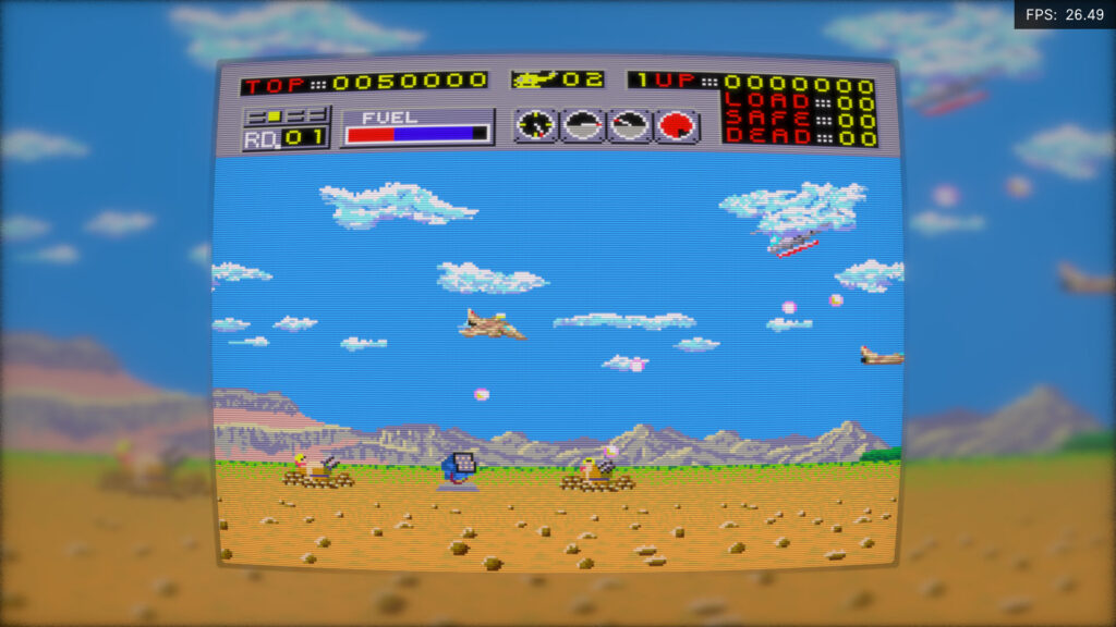 Choplifter with the Glass preset and some scaling