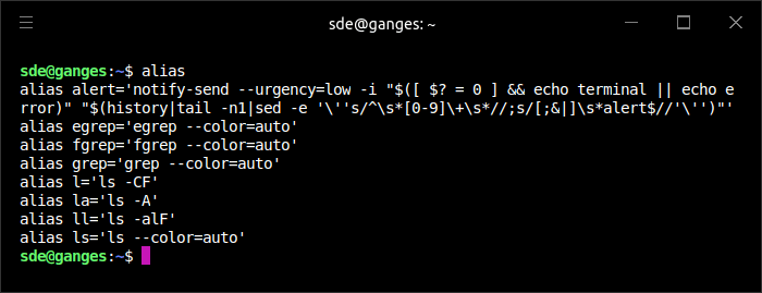 Linux for Starters - aliases