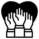 picture of hands reaching to a heart