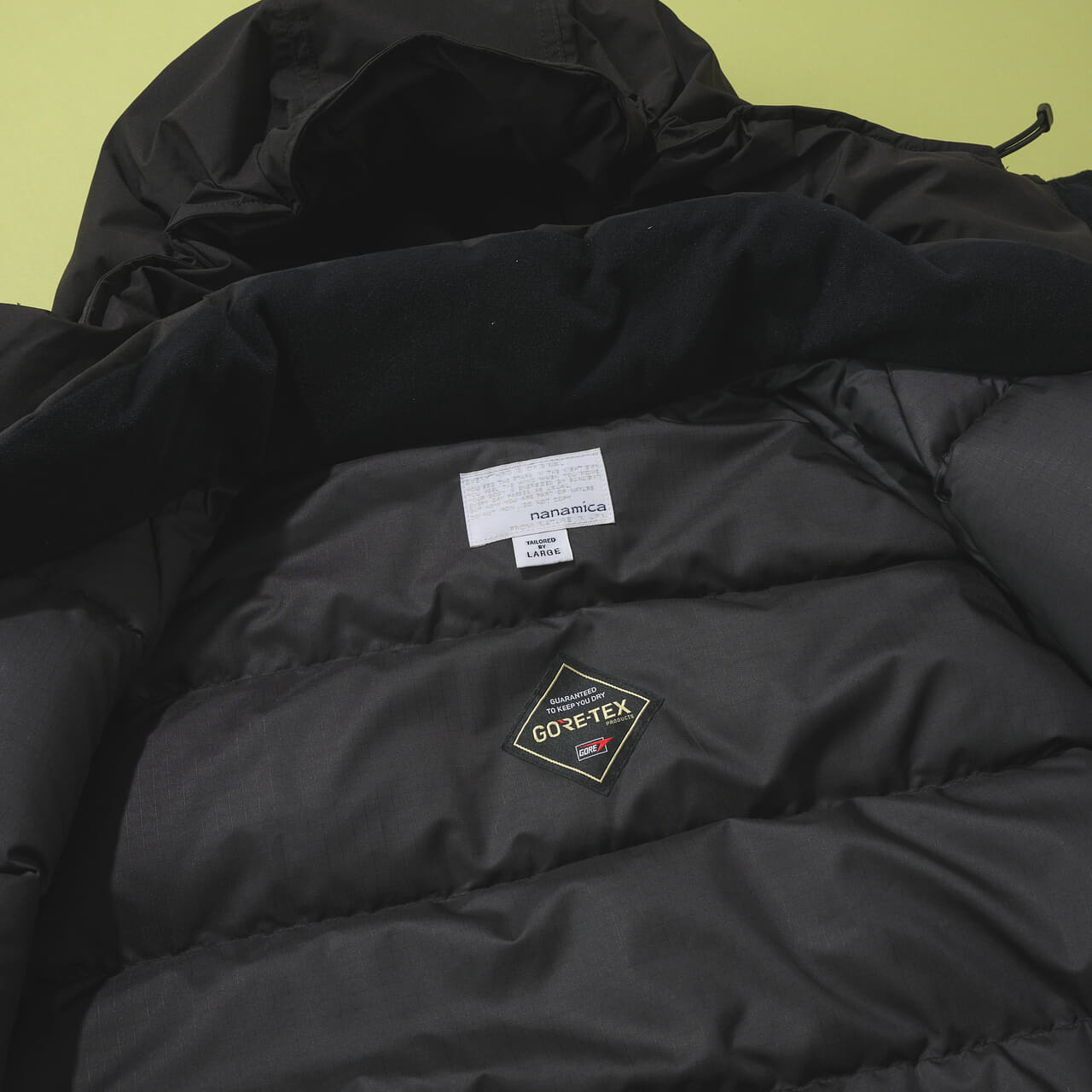 ナナミカ GORE-TEX Down Coat 黒 ゴアテックス ダウン 中綿