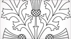 Stylized Thistle Embroidery Pattern