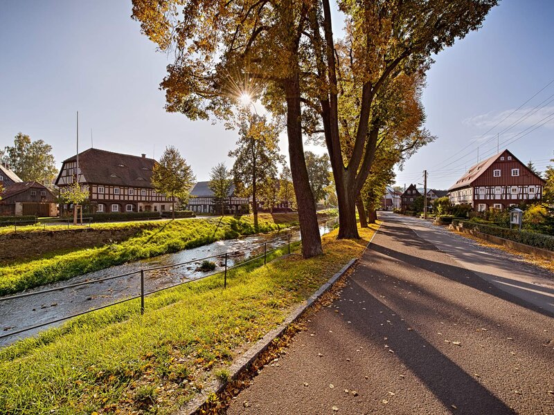 Umgebindehaeuser in Grossschoenau Abbildung Umgebindehaeuser in Grossschoenau