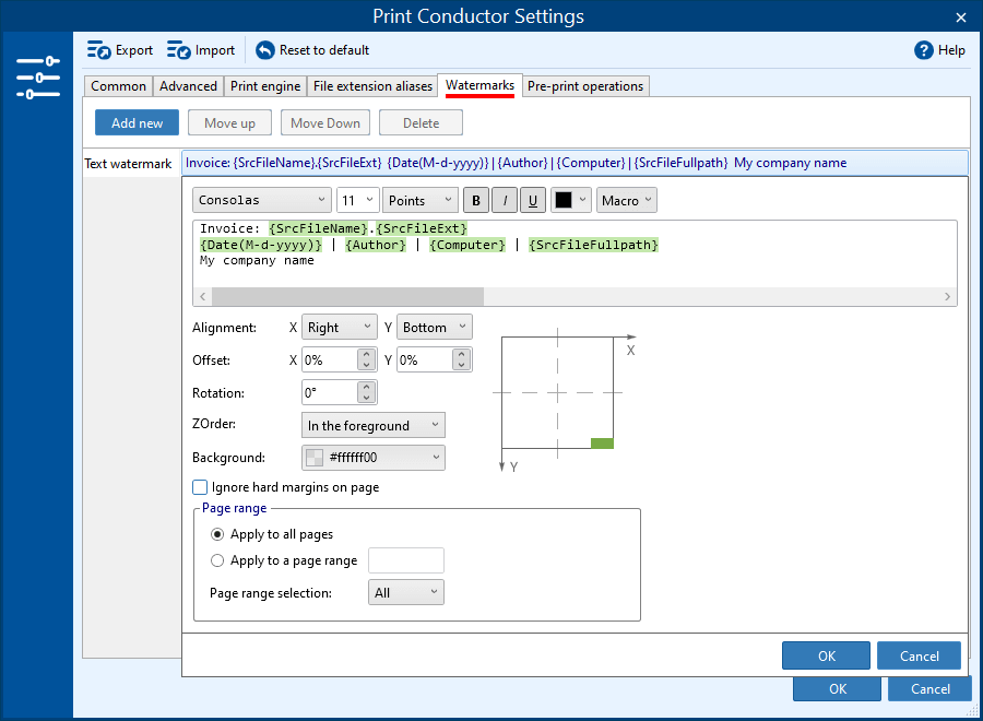 Přidejte přizpůsobitelný vodoznak