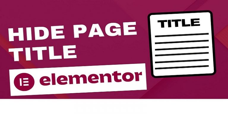 使用Elementor在WordPress中隐藏页面标题 2 使用Elementor在WordPress中隐藏页面标题