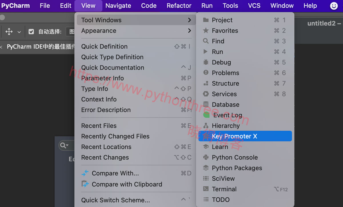 PyCharm IDE中的最佳插件 4 PyCharm-IDE中的最佳插件Key-Promoter-X