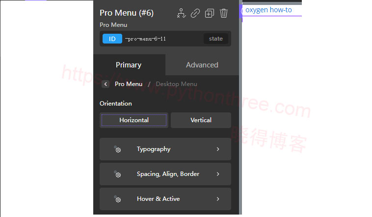 Oxygen Builder页面构建器Pro Menu菜单 4 桌面菜单