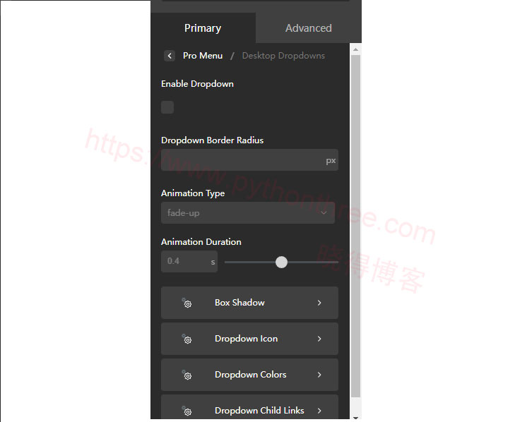Oxygen Builder页面构建器Pro Menu菜单 5 桌面下拉菜单