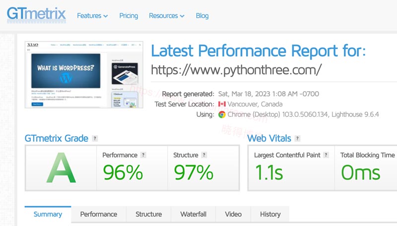 24个SEO优化工具提高外贸网站Google排名 5 GTmetrix