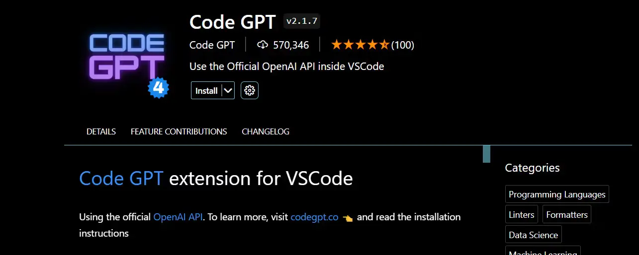 VS Code中6个最佳ChatGPT扩展 3 Code GPT