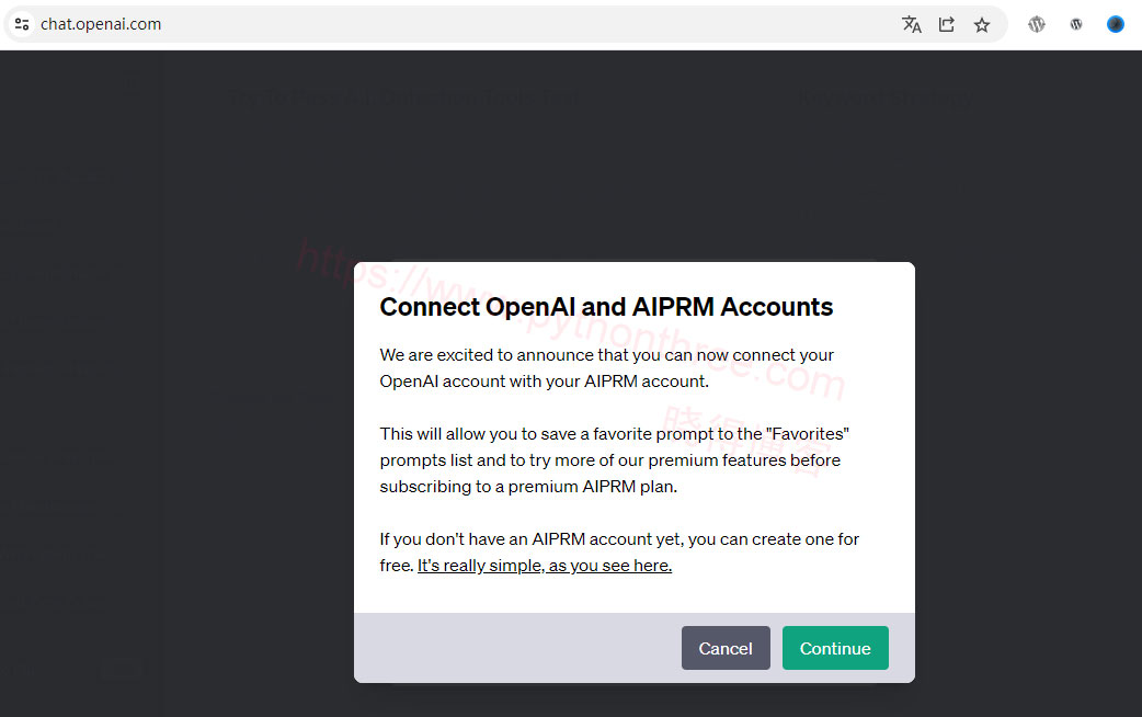 如何将AIPRM添加到ChatGPT 6 链接访问ChatGPT扩展程序