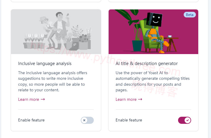 2025 (图文)Yoast SEO插件使用教程详细设置步骤 23 在Yoast-SEO设置中激活-AI功能