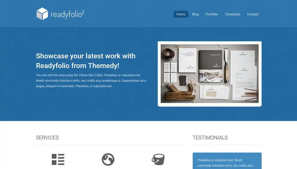 7个推荐使用WordPress Genesis子主题 7 Genesis Framework子主题readyfolio2