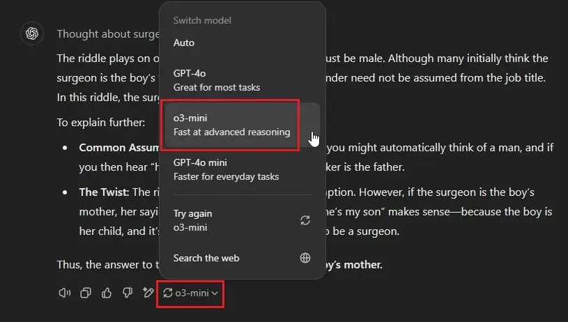 如何免费使用ChatGPT o3-mini 3 重新生成按钮使用 o3-mini 模型