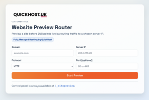 QuickHost Website Preview Tool SkipDNS
