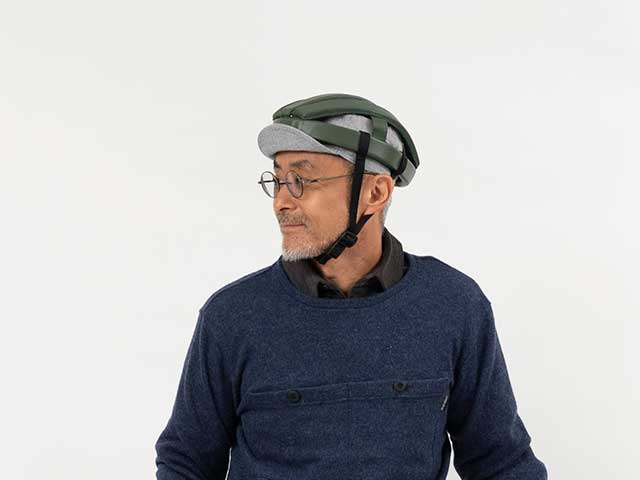 【カスク レザー】本革 東京産 頭部プロテクター 折り畳み可能 火野正平愛用モデル No.4002 【送料無料】