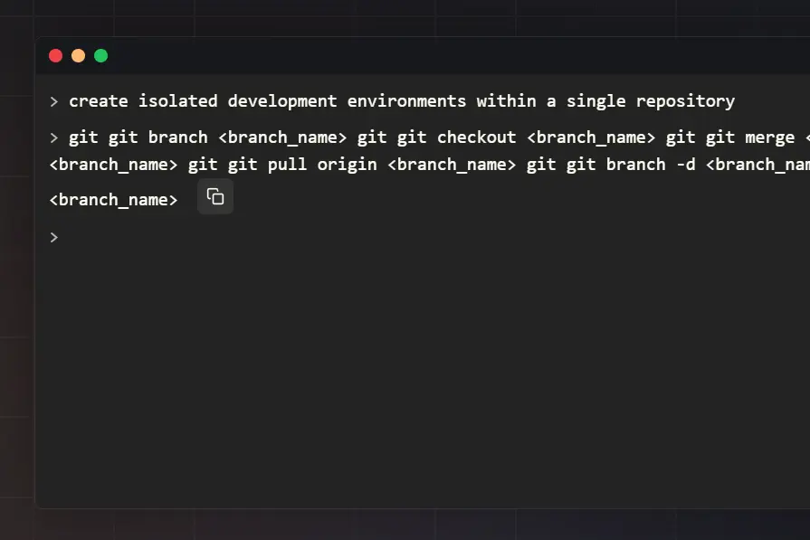 AI-driven Git Command Generator Result