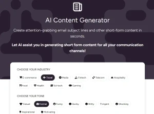 Fast AI Short Form Content Generator Emaildojo