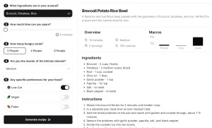 Free & Open-source AI Recipe Generator Chef Genie