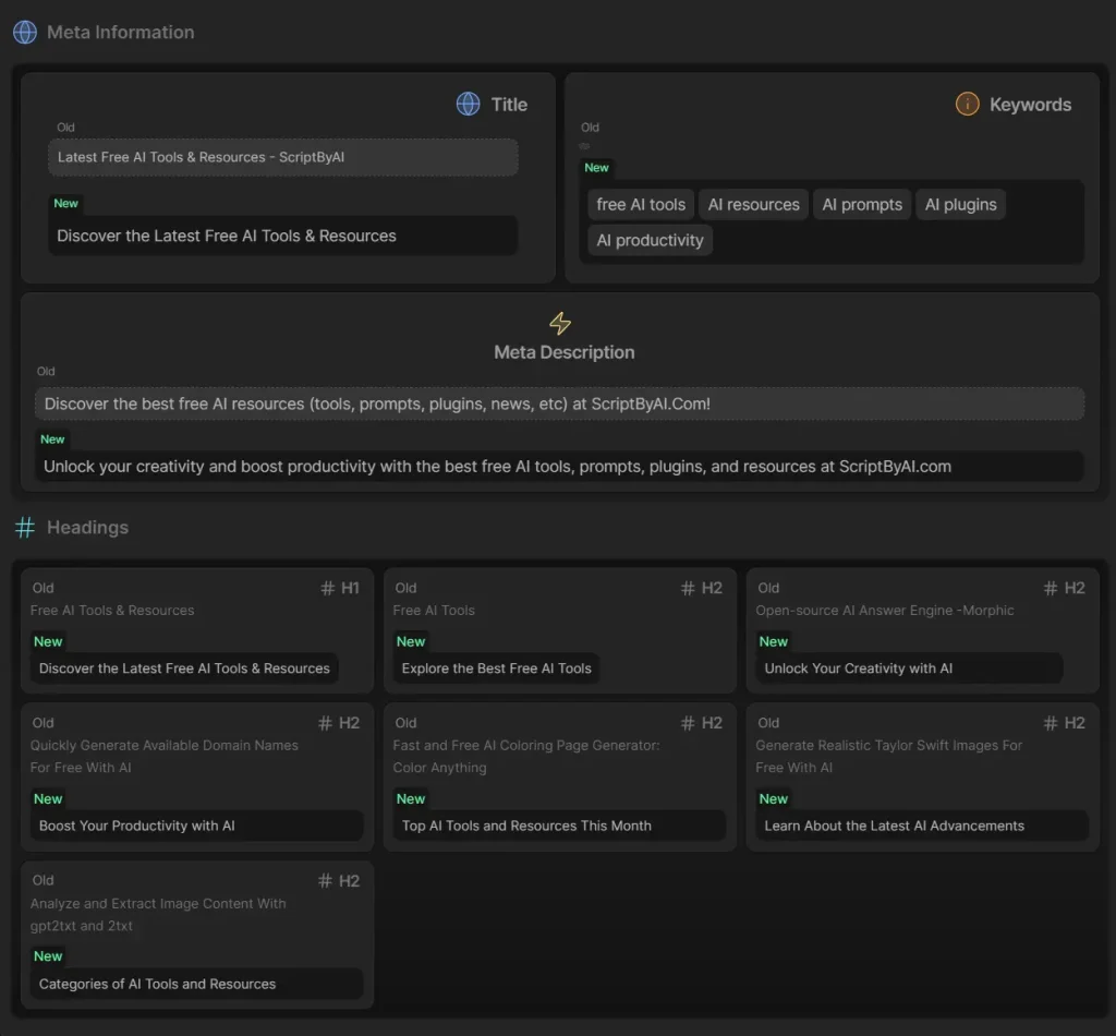 CleanMySEO AI SEO Audit Tool AI Rec