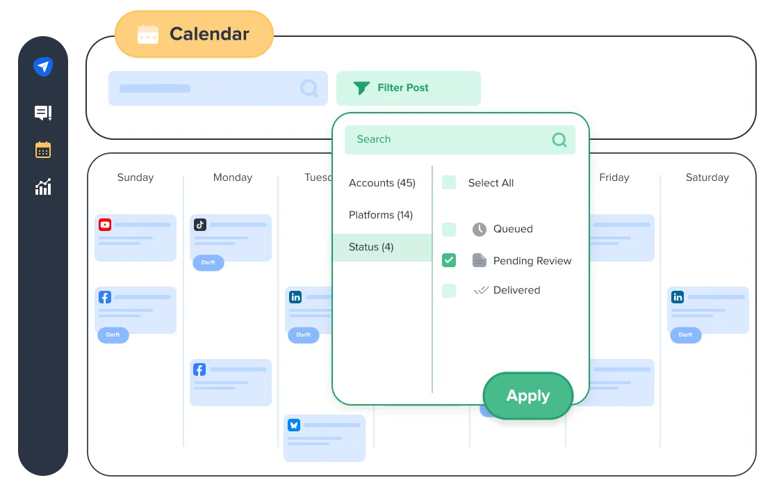 Content Calendar Share in SocialPilot Content Calendar Share in SocialPilot