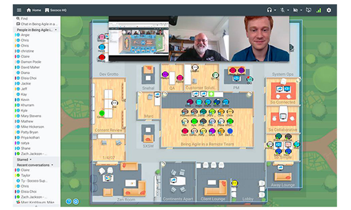 Meet with clients, freelancers, or consultants in your Sococo workspace at no additional cost. Invite Guests to Join You