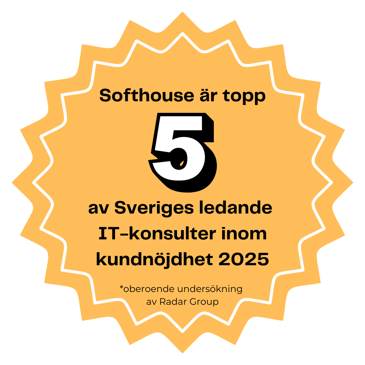 Softhouse är topp 5 av Sveriges ledande IT-konsulter inom kundnöjdhet Softhouse är topp 5 av Sveriges ledande IT-konsulter inom kundnöjdhet