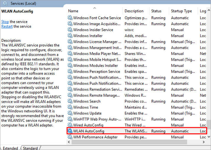 WLAN AutoConfig Properties - WiFi Keeps Disconnecting