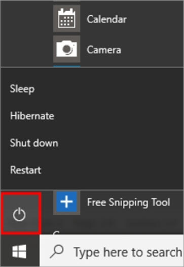 click on the "Power off" button