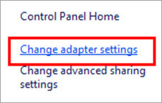 Change adapter settings